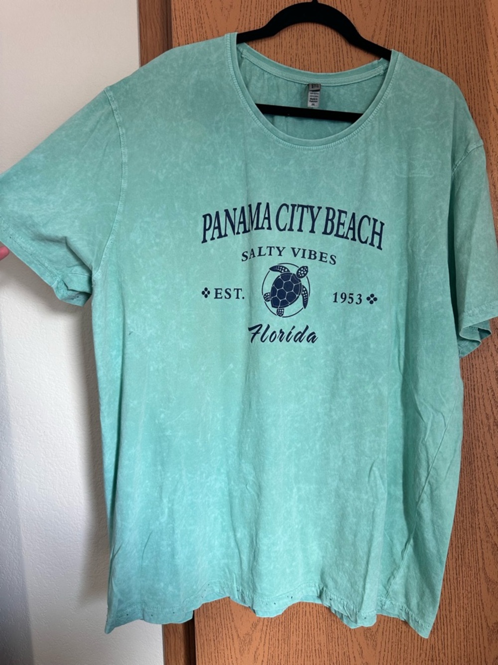 Panama City Beach Salty Vibes Graphic Tee - Light Aqua